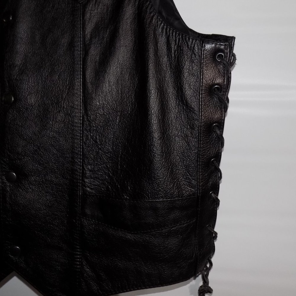 FMC Leather Motorcycle Vest - Picture 3 of 6